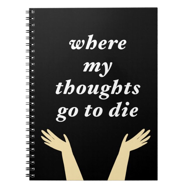 Funny Phrase mit Ta-da-Hands-Notebook Notizblock (Vorderseite)