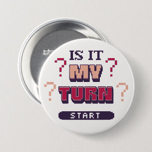 Funny Phrase Retro Pixel Pink Lila Board Gamer Button