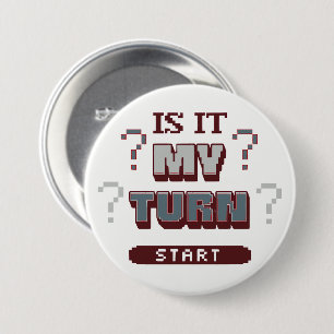 Funny Phrase Retro Pixel Red Board Gamer Button