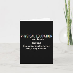 Funny Physical Bildung Teacher Definition Back T Karte