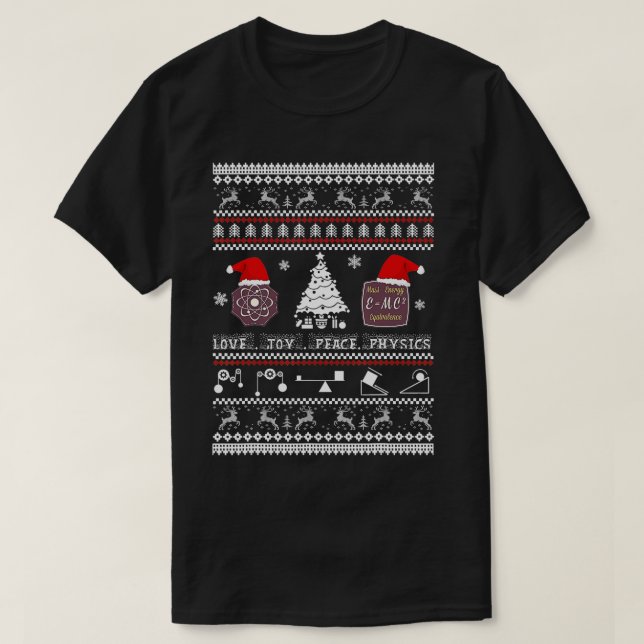 Funny Physical Christmas Sweater ShirtLove Joy Pea T-Shirt (Design vorne)