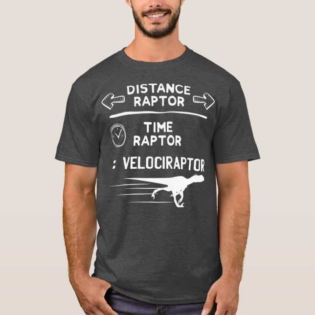 Funny Physical Lover Velociraptor Pun Dinosaur T-Shirt (Vorderseite)