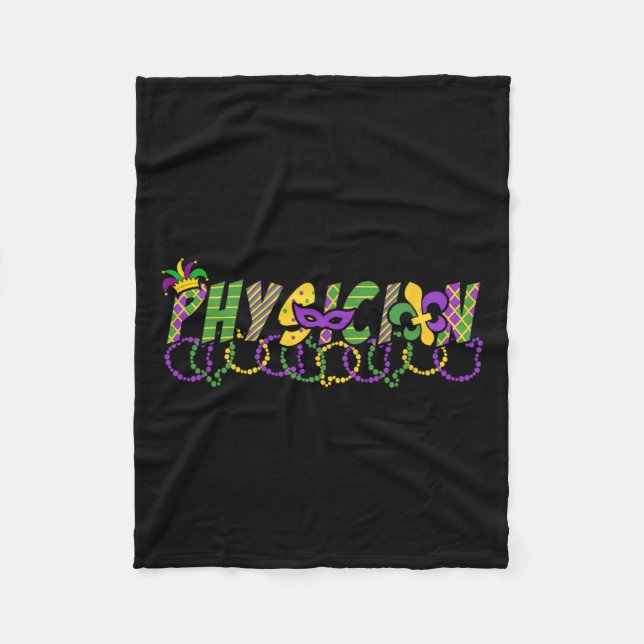 Funny Physical Mardi Gras Shirt Festival Party Mar Fleecedecke (Vorderseite)