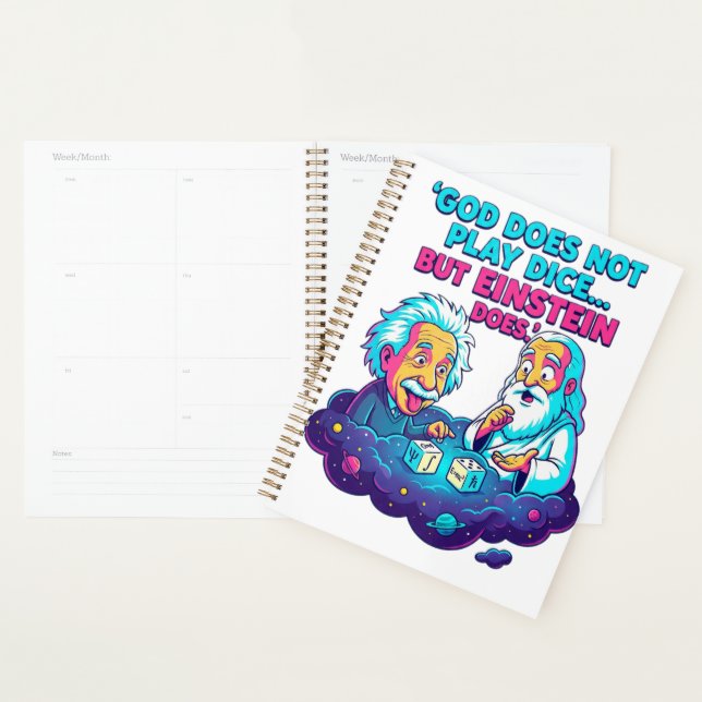 Funny Physics Agenda - Einstein Plays Dice - Scien (Devant avec enveloppe)