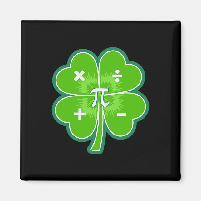 Funny Pi Day Math Patricks Day Kleeblatt Grün Magnet (Vorne)