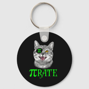 Funny Pi Day Math Science Cat Pirate Color Schlüsselanhänger