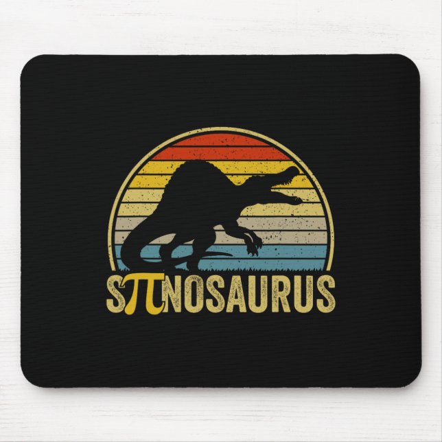 Funny Pi Day Pun - Spinosaurus Dinosaur Math Teach Mousepad (Vorne)