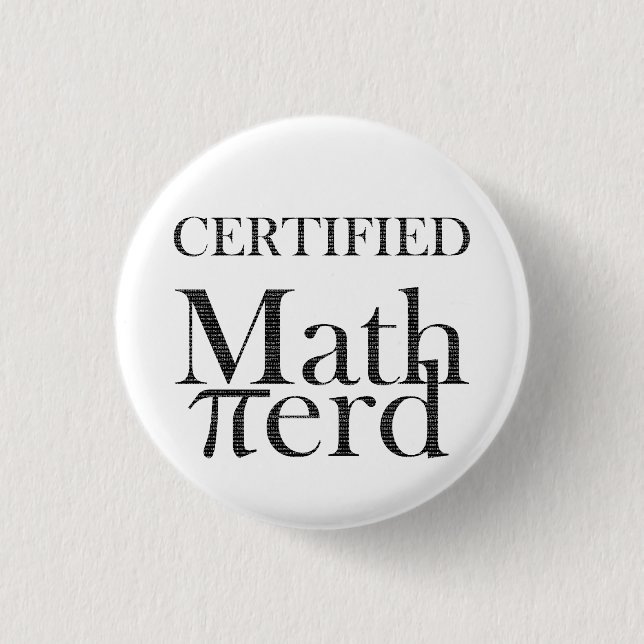 Funny Pi Math Nerd Science Teacher Schwarz-weiß Button (Vorderseite)