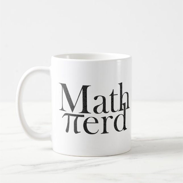 Funny Pi Mathe Nerd Science Teacher Black and Whit Kaffeetasse (Links)