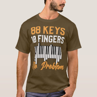 Funny Piano 88 Ivory Keys Spieler Pianist Musiker T-Shirt