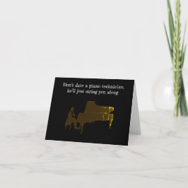Funny Piano Joke Birthday Card Karte
