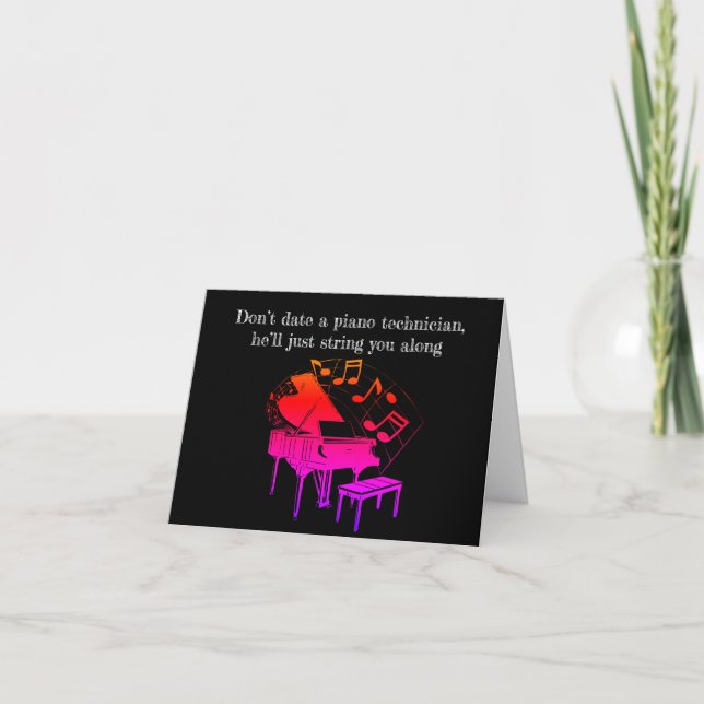 Funny Piano Joke Birthday Card Karte (Vorderseite)