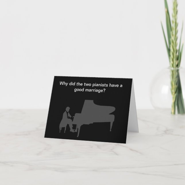Funny Piano Joke Birthday Card Karte (Vorderseite)