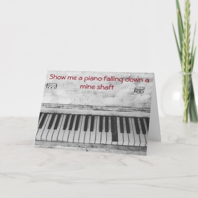 Funny Piano Joke Birthday Karte (Vorderseite)