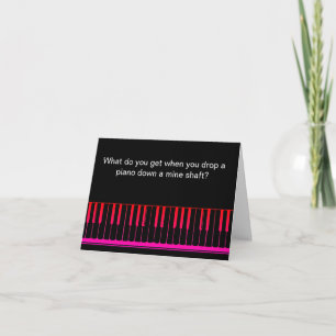 Funny Piano Joke Carte d'anniversaire