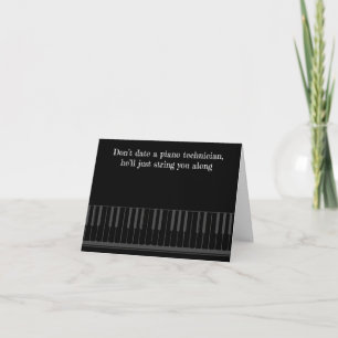 Funny Piano Joke Carte d'anniversaire