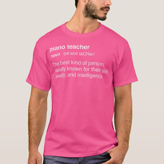 Funny Piano Lessons Piano Player  Piano Teacher T-Shirt (Vorderseite)