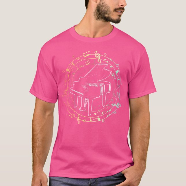 Funny Piano Player Gift Pianist Joke Keyboards Pia T-Shirt (Vorderseite)