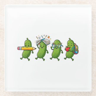 Funny Pickle Back to School Teacher Student Women Glasuntersetzer