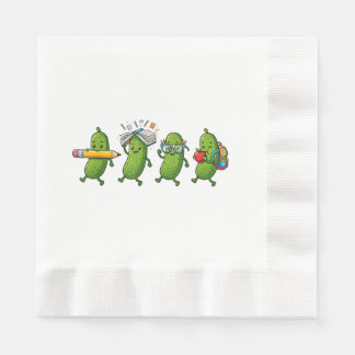 Funny Pickle Back to School Teacher Student Women Serviette