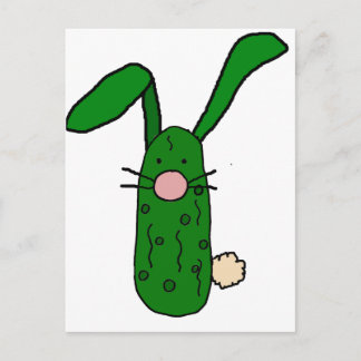 Funny Pickle Bunny Rabbit Art Postkarte