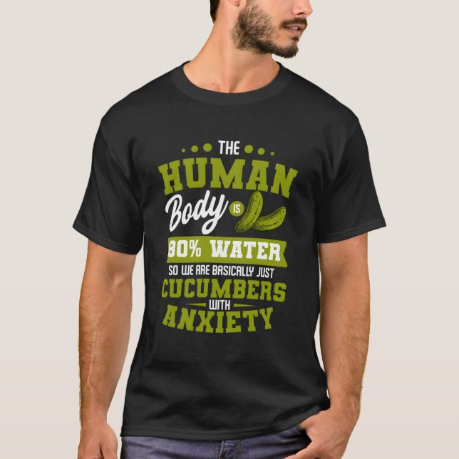Funny Pickle Cucumber Gemüse Lover T-Shirt (Vorderseite)