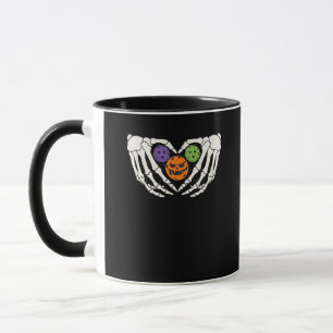Funny Pickle Halloween Skeleton Hände Herz Pumpki Tasse