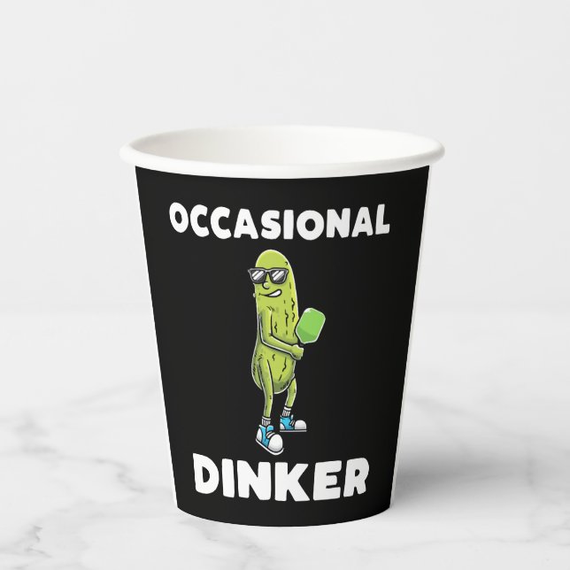 Funny Pickle Lovers Dill Pickleball Player Pappbecher (Vorderseite)