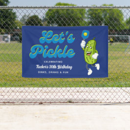 Funny Pickle Pickleball Geburtstagsparty Banner
