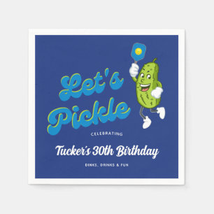 Funny Pickle Pielen Pickleball Benutzerdefinierter Serviette