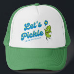 Funny Pickle Pielen Pickleball Benutzerdefinierter Truckerkappe<br><div class="desc">Ein super lustiger Pickleball-Hut mit einem lustigen Cartoon-Paddel mit einem Pickleball Paddle und einem coolen Schriftart,  der "Let's Pickle" liest Fügen Sie Ihren eigenen Text - Spieler Name,  Teamname,  Clubname,  etc. Ideal für ein Pickleball-Turnier,  Geburtstagsparty,  Pickleball Club Party oder jeden Tag Spaß. Pickleball - der beste Sport aller Zeiten!!</div>