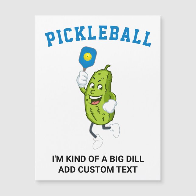 Funny Pickle Playing Pickleall benutzerdefinierten Magnetkarte (Vorderseite)