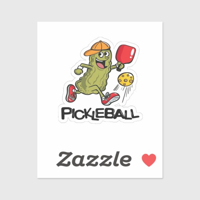 Funny Pickle Playing Pickleball Aufkleber (Blatt)