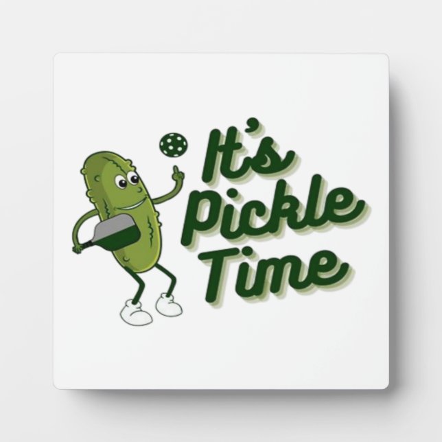 Funny Pickle Playing Pickleball Fotoplatte (Vorderseite)