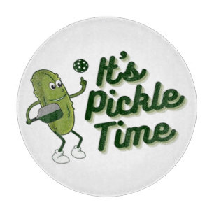 Funny Pickle Playing Pickleball Schneidebrett