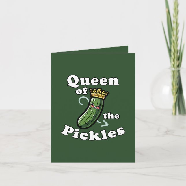 Funny pickle Queen customizable Karte (Vorderseite)