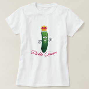 Funny Pickle Queen Dill mit It Funny Spaß Distre T-Shirt