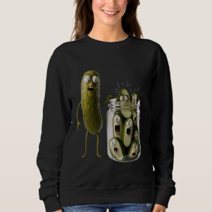 Funny Pickle Überraschung eine Gurke und ein Glas Sweatshirt