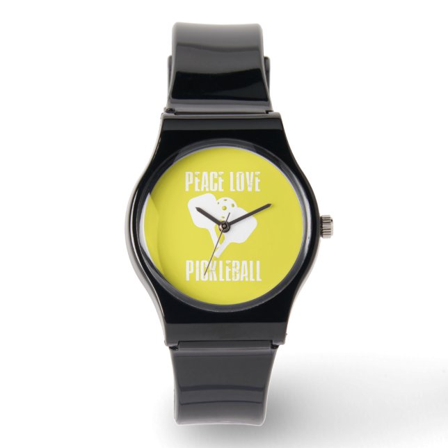 Funny Pickleball Armbanduhr (Vorderseite)