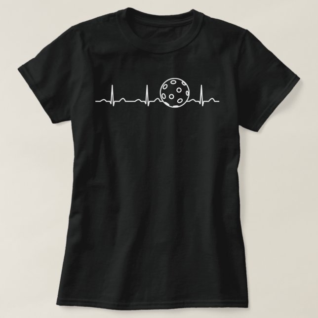 Funny Pickleball Ball Heartbeat Apparel Spieler Fa T-Shirt (Design vorne)