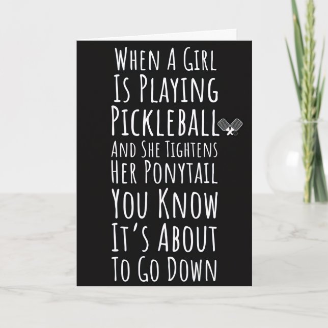 Funny Pickleball Cards für ihre Girls Karte (Vorderseite)
