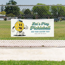 Funny Pickleball Cartoon Mascot Benutzerdefinierte