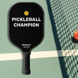 Funny Pickleball Champion Benutzerdefinierter Text Schläger