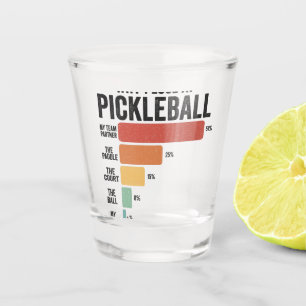 Funny Pickleball Dink Sport Warum ich Pickleball v Schnapsglas