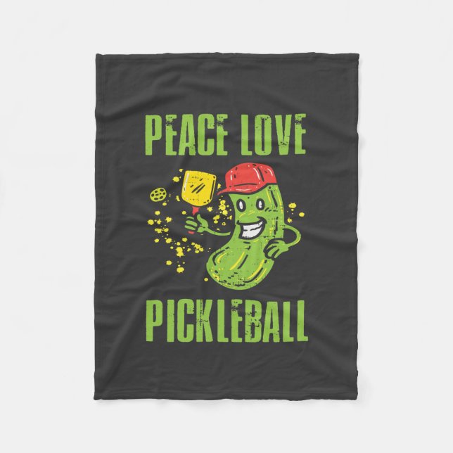 Funny Pickleball Fleecedecke (Vorderseite)
