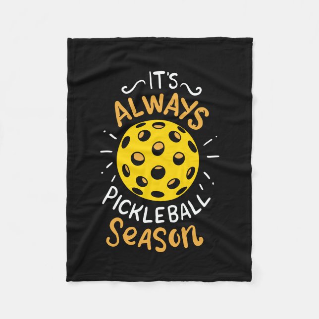 Funny Pickleball Fleecedecke (Vorderseite)