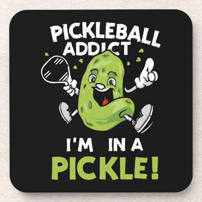 Funny-Pickleball Getränkeuntersetzer (Vorderseite)