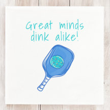 Funny Pickleball Great Minds Dink Alike Spaß Blue
