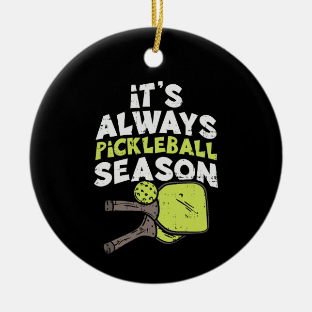 Funny Pickleball Keramik Ornament (Vorne)