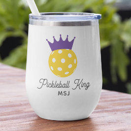 Funny Pickleball King Nom du monogramme personnali